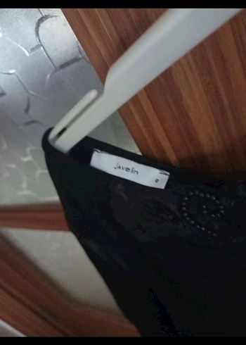 Siyah V Yaka Kısa Kollu Payetli Gotik Bluz - Görsel 5