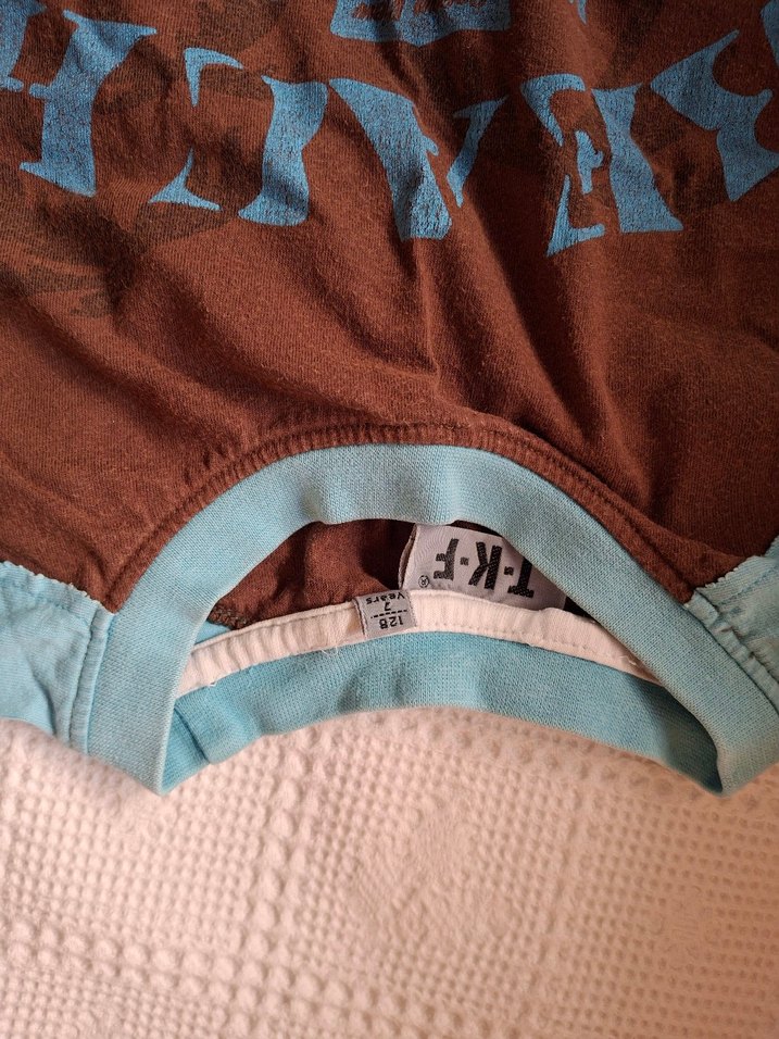 Kahverengi Mavi Erkek Çocuk Kısa Kollu - Görsel 2