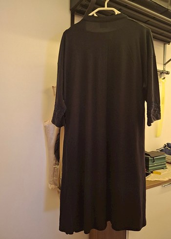 Siyah Kadın İkili Takım Sabahlık ve Gecelik - Görsel 3