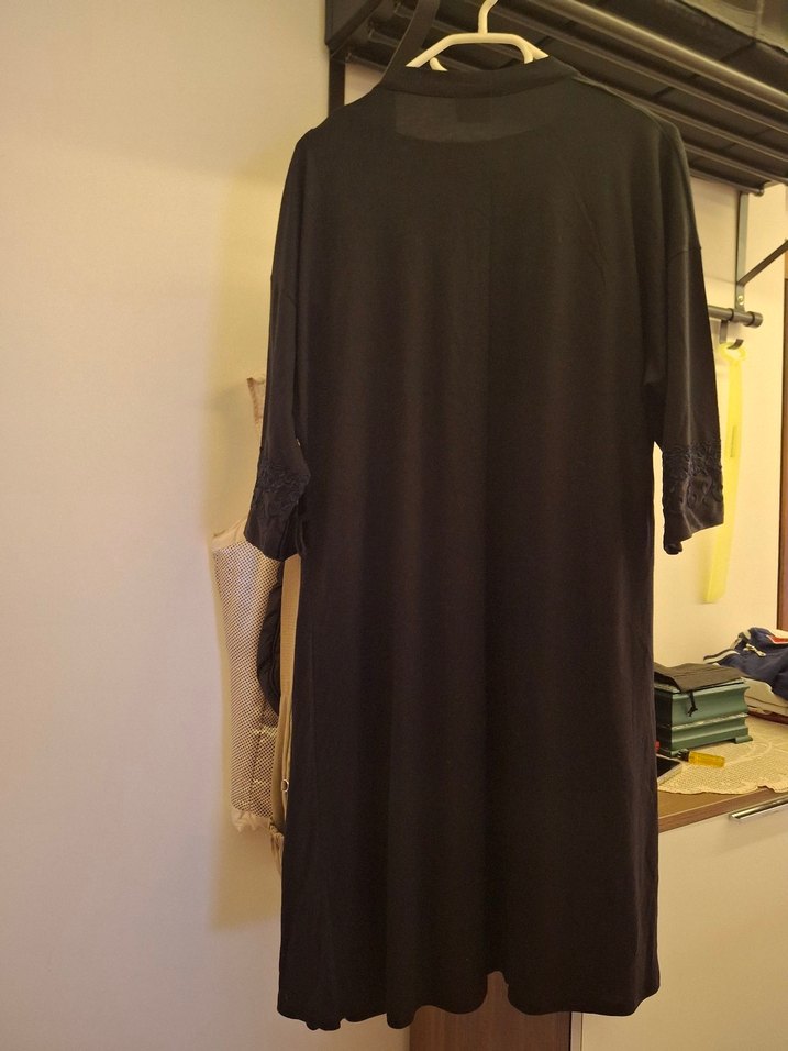 Siyah Kadın İkili Takım Sabahlık ve Gecelik - Görsel 3