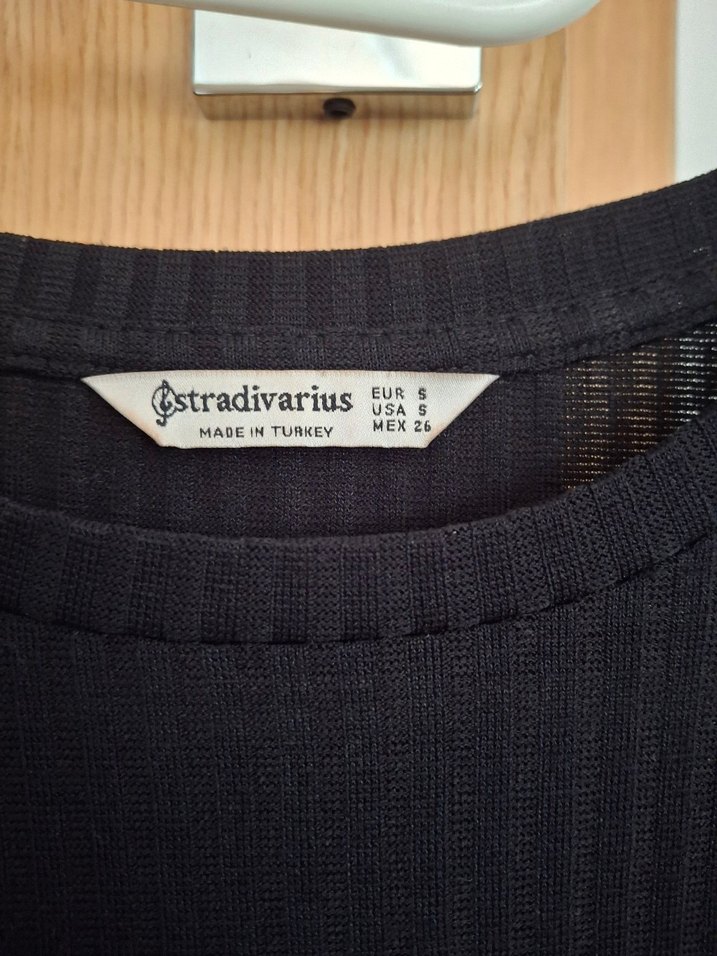 Siyah Piliseli Uzun Kollu Triko Elbise - Görsel 3