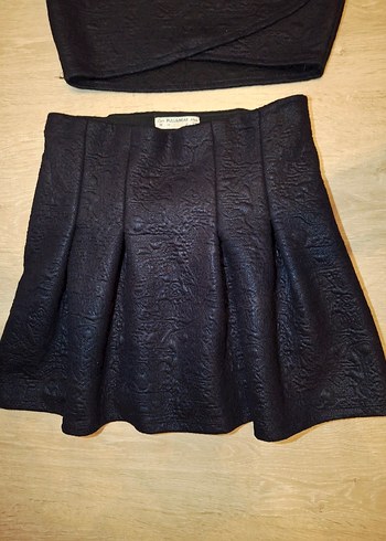 Siyah Kabartma Desenli İkili Takım - Görsel 3