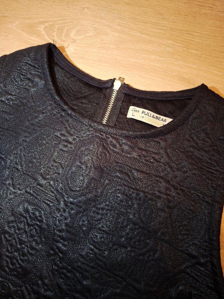 Siyah Kabartma Desenli İkili Takım - Görsel 4