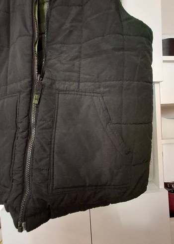 Siyah Fermuarlı Çift Taraflı Erkek Yelek - Görsel 4