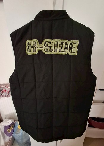 Siyah Fermuarlı Çift Taraflı Erkek Yelek - Görsel 3