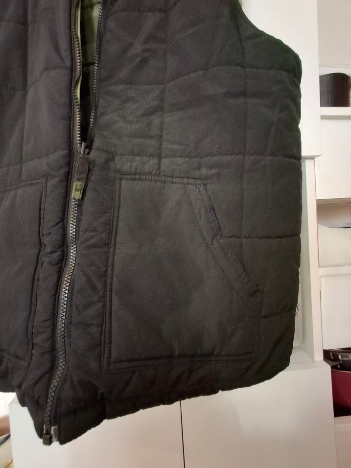 Siyah Fermuarlı Çift Taraflı Erkek Yelek - Görsel 4