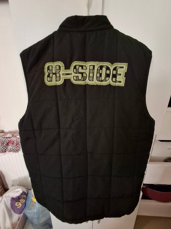 Siyah Fermuarlı Çift Taraflı Erkek Yelek - Görsel 3