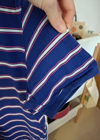 Düğmeli Mavi Erkek Polo Tişört - Görsel 6