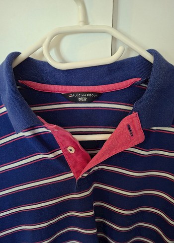 Düğmeli Mavi Erkek Polo Tişört - Görsel 2