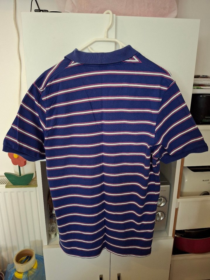 Düğmeli Mavi Erkek Polo Tişört - Görsel 4