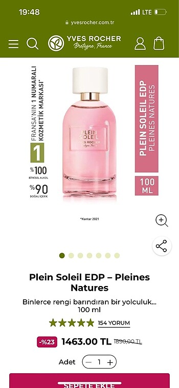 Yves rocher plein soleil