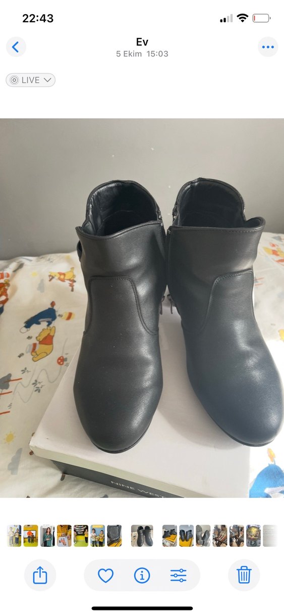 Hakiki deri tokalı  Siyah Deri Kadın Bot - Blok Topuk - Görsel 2