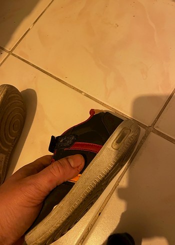 Işıklı Erkek  Çocuk Kırmızı Spor Ayakkabı Velcro - Görsel 11