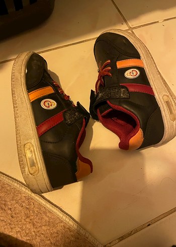 Işıklı Erkek  Çocuk Kırmızı Spor Ayakkabı Velcro - Görsel 6