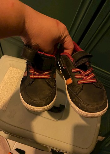 Işıklı Erkek  Çocuk Kırmızı Spor Ayakkabı Velcro - Görsel 3