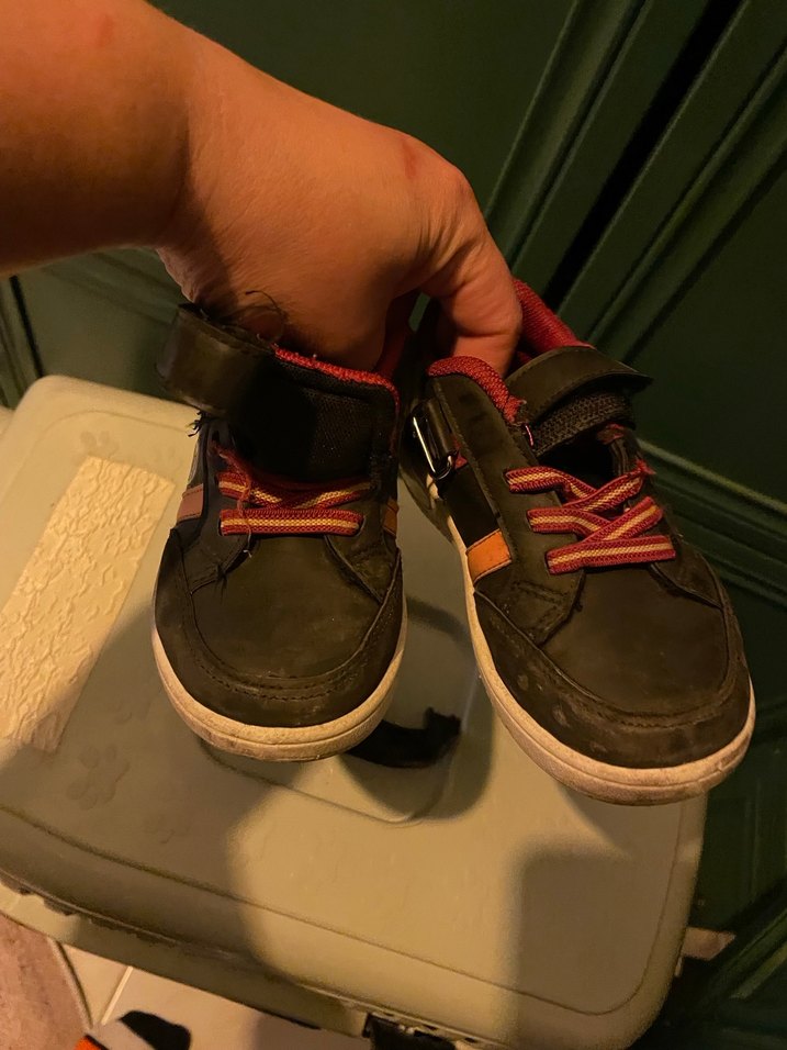 Işıklı Erkek  Çocuk Kırmızı Spor Ayakkabı Velcro - Görsel 3