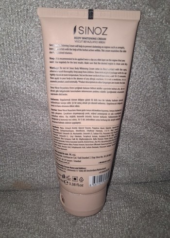 Sinoz Vücut Beyazlatıcı Krem 100 ml - Görsel 2