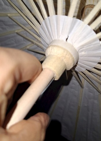 Bej Katlanabilir Ahşap ŞEMSİYE - Görsel 8