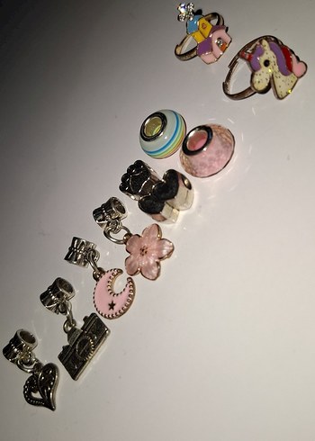 Renkli Boncuklu Kadın Charm Seti - Görsel 2