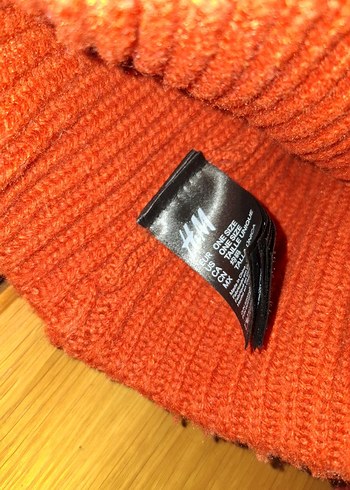 TURUNCU Örgü Bere ve Boyunluk Seti - Görsel 3