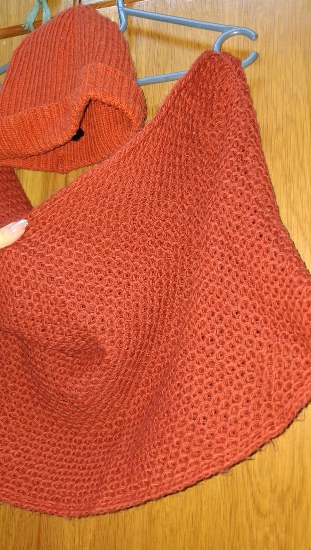 TURUNCU Örgü Bere ve Boyunluk Seti - Görsel 4