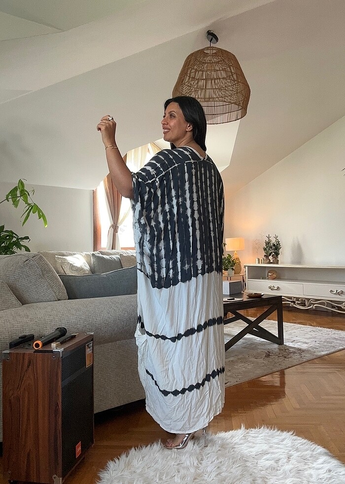 Bali?den alınmış cepli kimono - Görsel 3