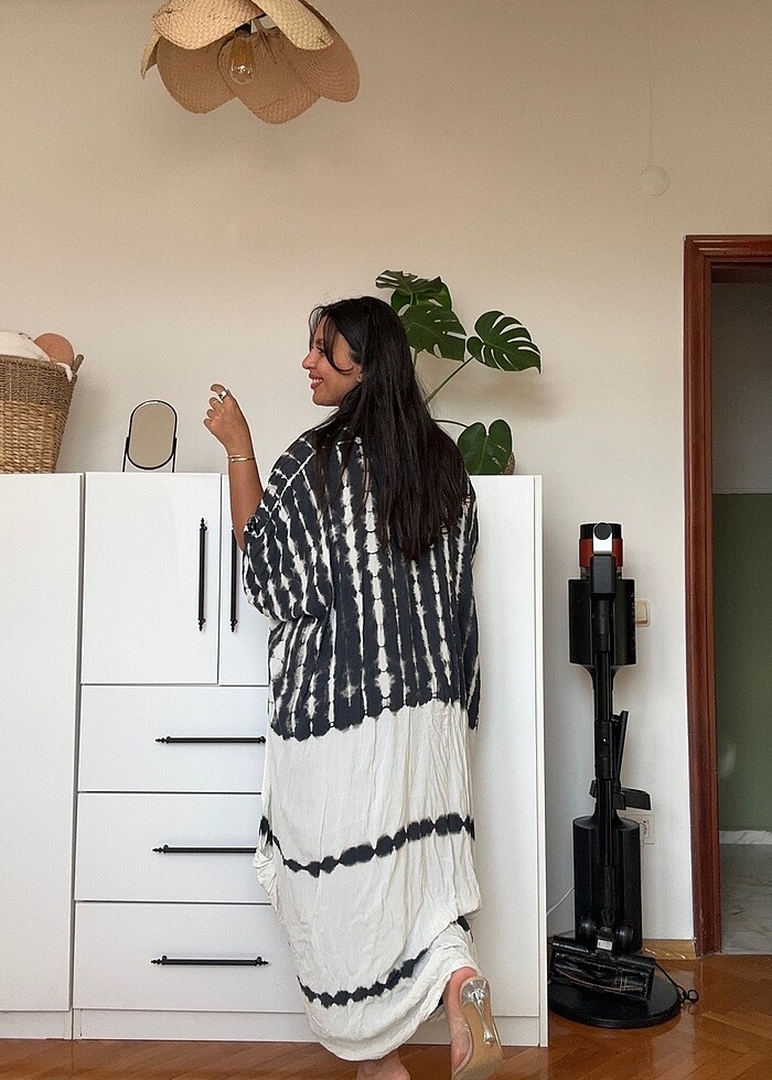 Bali?den alınmış cepli kimono - Görsel 4