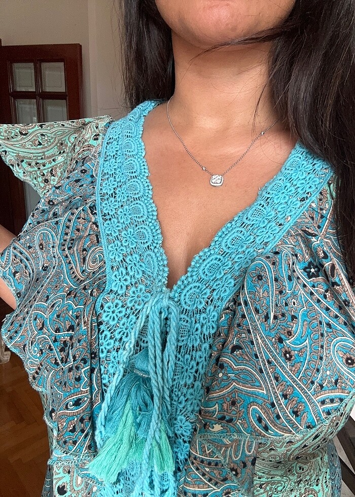 İspanyadan alındı,ipek,etnik uzun elbise - Görsel 5