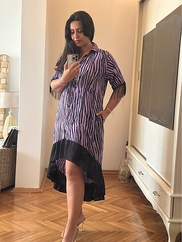 Zara OOS ihracat, arkası uzun önü kısa elbise