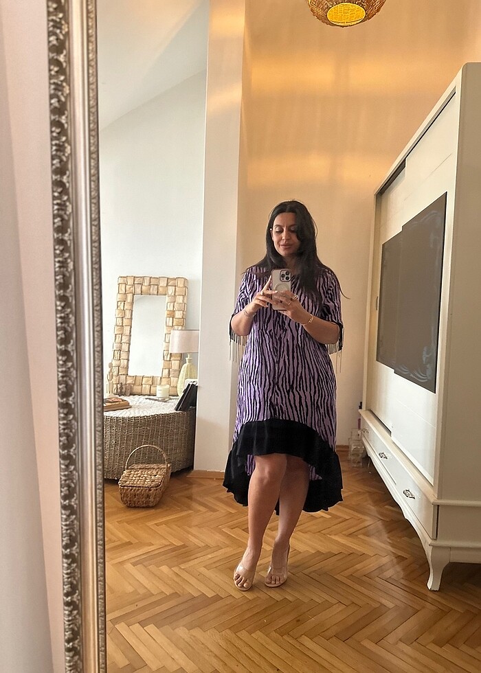 OOS ihracat, arkası uzun önü kısa elbise - Görsel 3