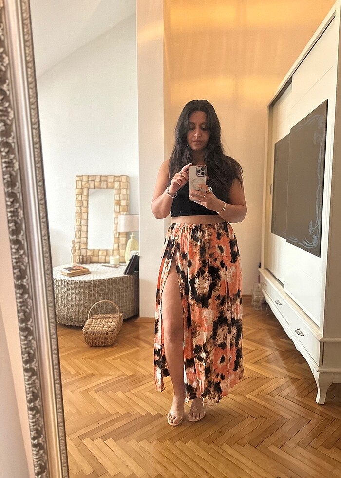 Flow by Saba Tümer çift yırtmaç etek - Görsel 5