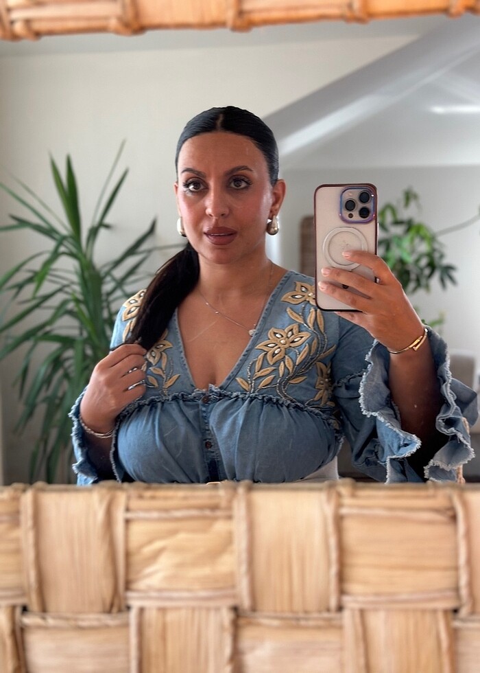 İtalyan tasarım kot elbise - Görsel 3