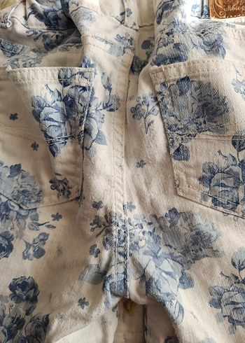 Bohem Çiçek Desenli Pamuklu Kız Şortu - Görsel 3