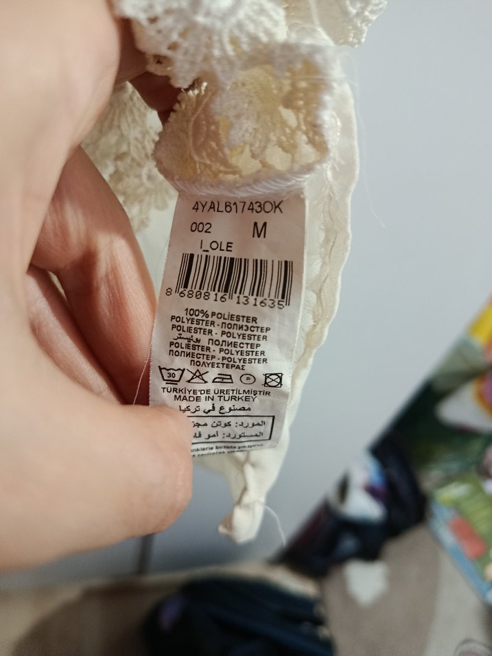 Dantel Detaylı Beyaz Bohem Uzun Kollu Bluz - Görsel 3