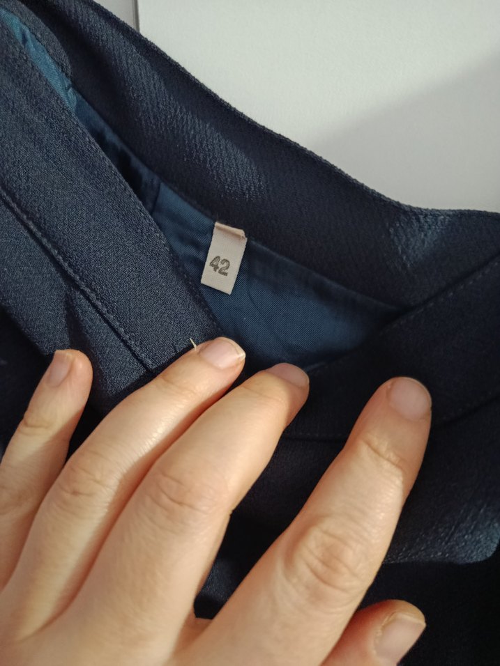 yırtmaçlı lacivert kalem  Etek - Görsel 2