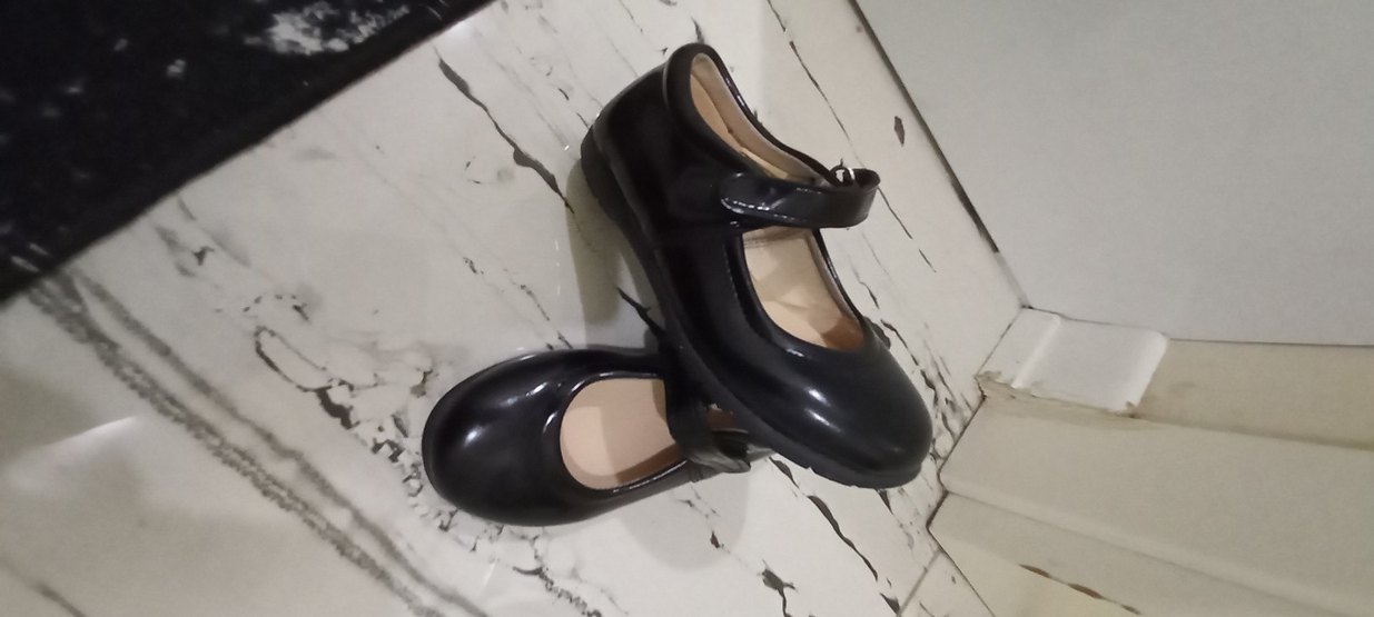 Kız Çocuk Siyah Tokalı Babet Ayakkabı - Görsel 5