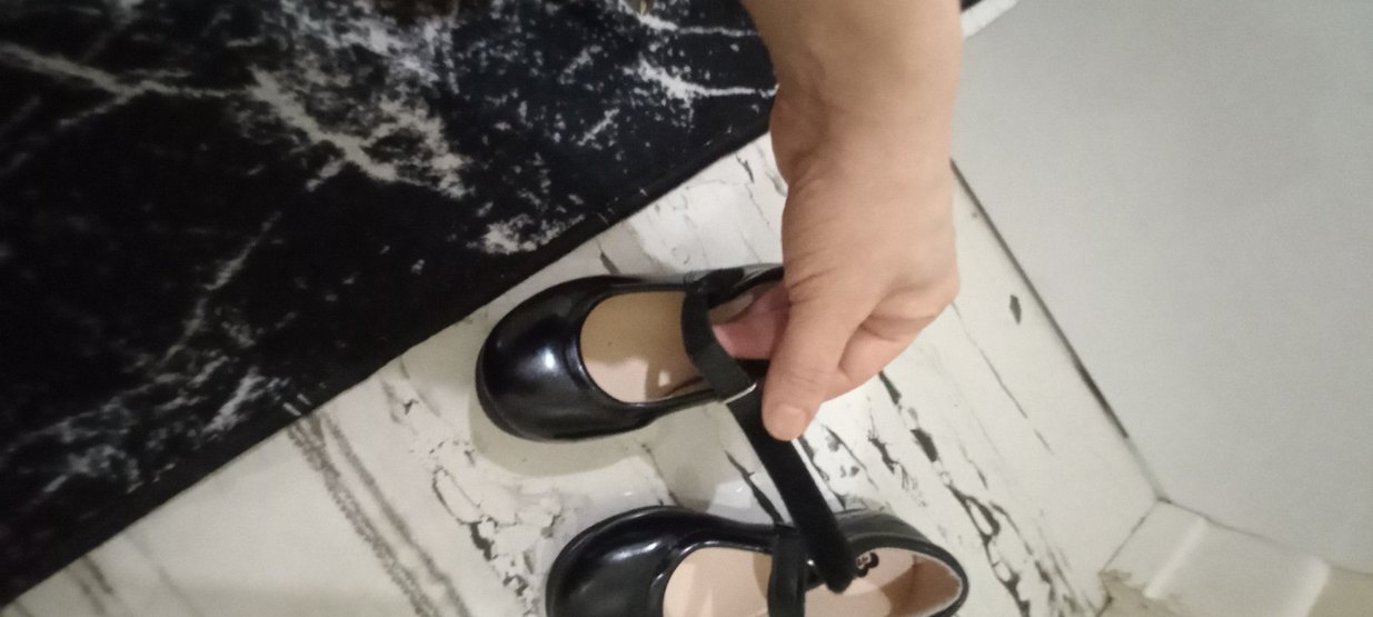 Kız Çocuk Siyah Tokalı Babet Ayakkabı - Görsel 3