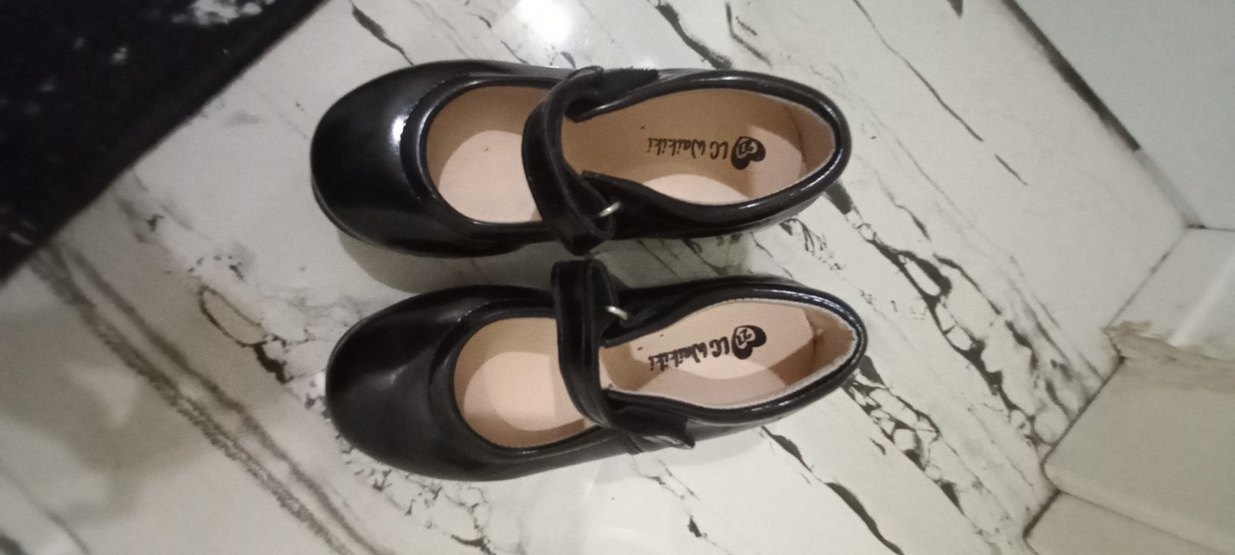 Kız Çocuk Siyah Tokalı Babet Ayakkabı - Görsel 2