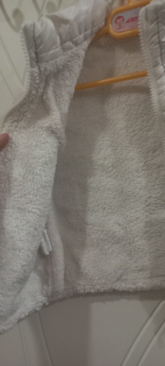 Kız Çocuk Gri Fermuarlı Yelek - Görsel 3