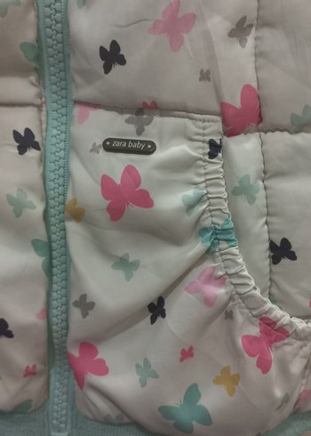 Kız Çocuk Desenli Kapüşonlu Yelek - Görsel 5