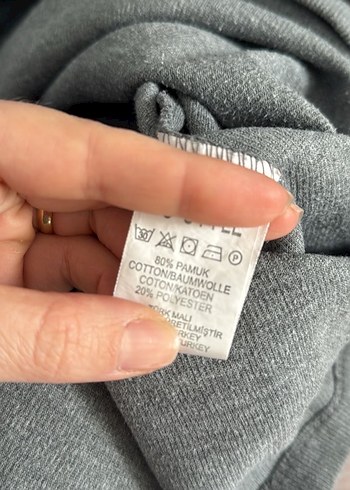 Gri Yüksek Yakalı Kadın Midi Elbise - Görsel 3