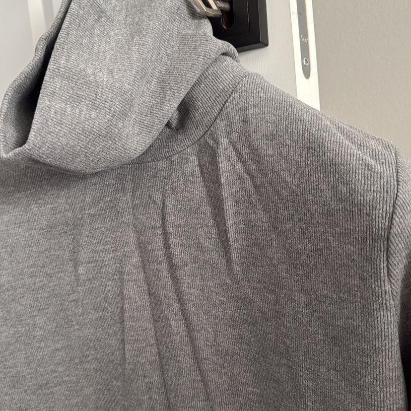 Gri Yüksek Yakalı Kadın Midi Elbise - Görsel 2