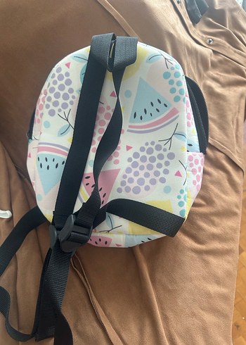 Pastel Renkli Meyve Desenli kız Çocuk Sırt Çantası - Görsel 3