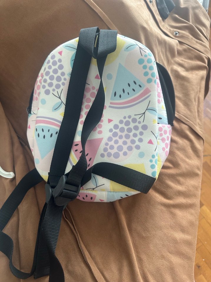 Pastel Renkli Meyve Desenli kız Çocuk Sırt Çantası - Görsel 3