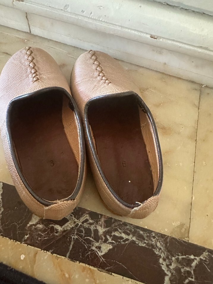 Kız Çocuk Parlak Bej Deri Tokalı Loafer yemeni hakiki deridir - Görsel 4