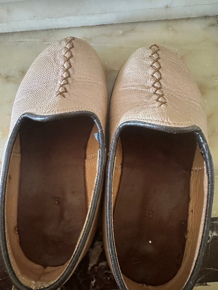 Kız Çocuk Parlak Bej Deri Tokalı Loafer yemeni hakiki deridir - Görsel 2