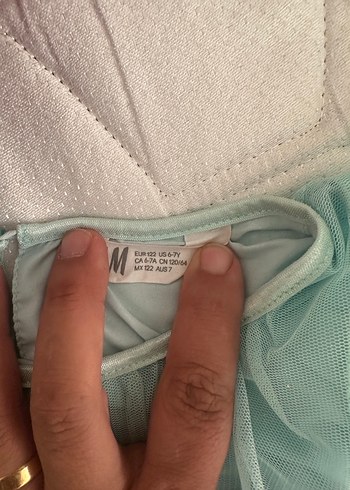 Nakışlı Mavi Kız Çocuk Elbisesi şifon kız çocuk elbise - Görsel 3