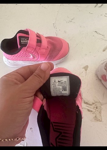 Kız Çocuk Pembe Cırt Cırtlı Spor Ayakkabı kızçocuk nike - Görsel 6