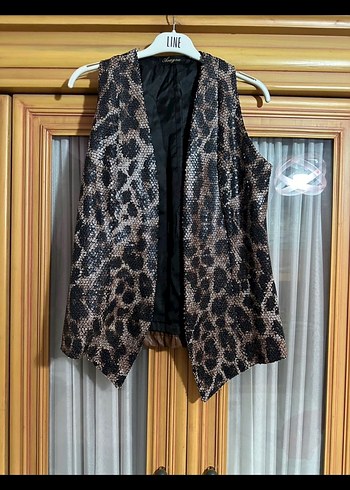 Yılan Desenli Uzun Kesim Kadın Yelek kadın deri yelek - Görsel 5