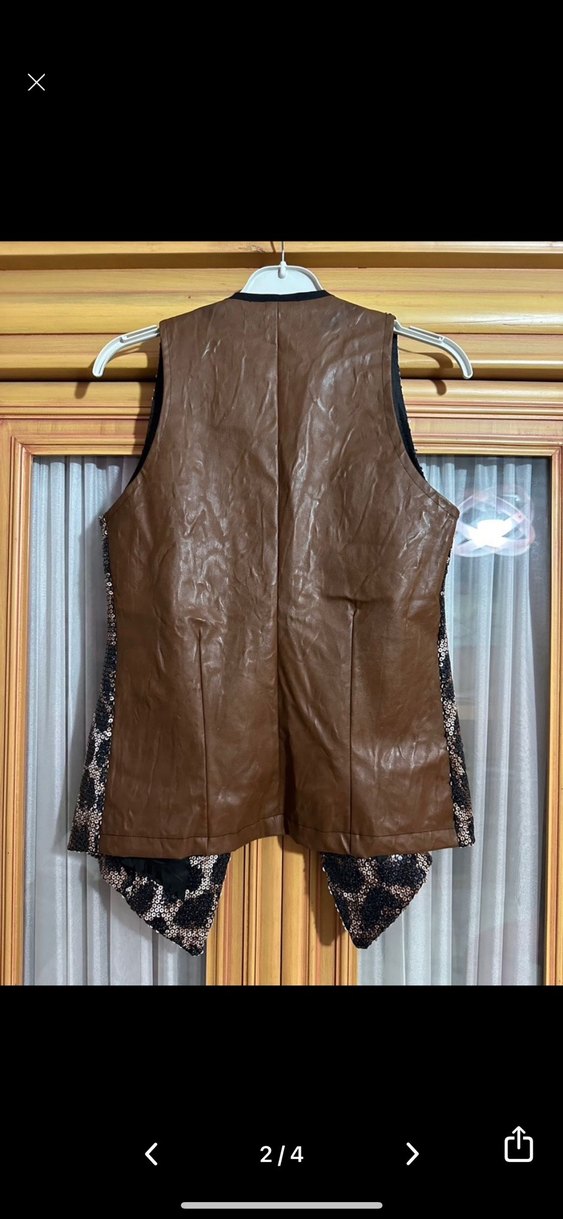 Yılan Desenli Uzun Kesim Kadın Yelek kadın deri yelek - Görsel 4